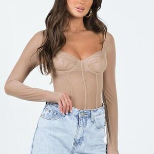 Princess Polly Leonie Beige Bodysuit